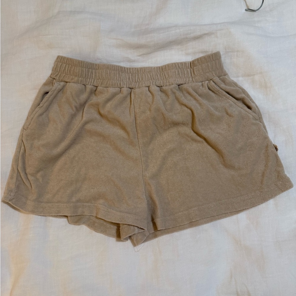 Terry Cloth Tan Women's Shorts